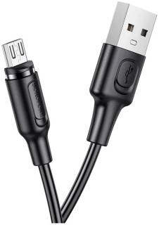 Кабель BOROFONE USB 2.0 AM to Micro 5P 1.0m 2.4A magnetic BX41 bla 6931474738455