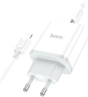 Зарядка HOCO C104A USB-C PD20W + cable USB-C to Lightning white 6931474782908