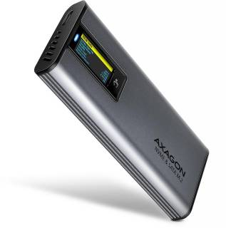 Карманы AXAGON USB-C 10Gbps metal box with info display for M.2 N EEM2-SD2