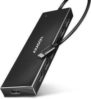 Разветвитель AXAGON USB-C to 7xUSB 3.0 black HUE-F7C