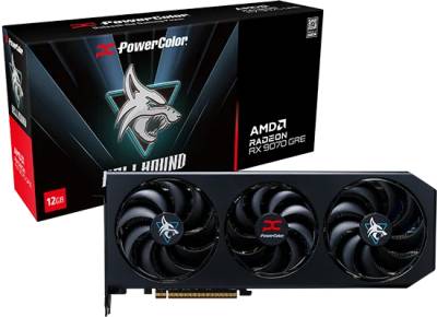 Видеокарта PowerColor Hellhound AMD Radeon RX 9070 GRE 12GB RX9070GRE 12G-L/OC