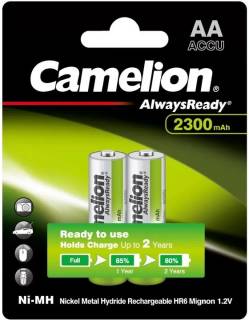 Аккумулятор CAMELION AА 2300mAh Ni-MH Always Ready HR6 BP2 NH-AA2300АRBP2