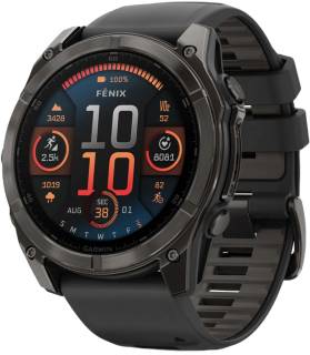 Часы Garmin fenix 8 51mm,AMOLED,Saph,CrbnGryTi/Blk,Blk/PebbleG 010-02905-21