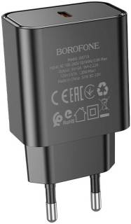 Зарядка BOROFONE BA71A Power USB-C PD20W Black 6974443387957