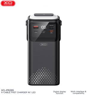 Павербанк XO 30000mAh, PD/20W, QC/22,5W, Lamp, black XO-PR285