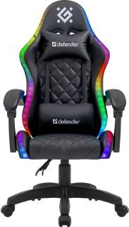 Кресло Defender Energy RGB Black 64559