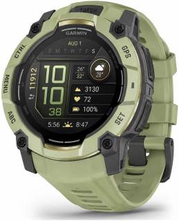 Часы Garmin Instinct 3, 50mm, AMOLED, Fern Green/Gray, Fern Gr 010-03020-02