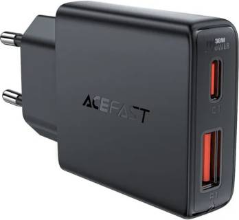 Зарядка ACEFAST 2xUSB 30W (USB-C+USB-A) Gan A69 ultra-thin Fast Ch 6974316282709