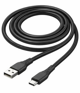 Кабель ColorWay USB 2.0 AM to USB-C 2.0m 3A textured PVC black CW-CBUC095-BK