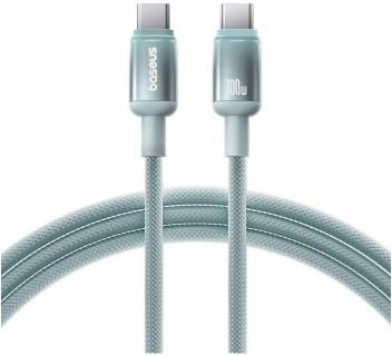 Кабель Baseus USB-C to USB-C 1.0m 100W blue-green E0420700