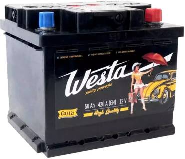 Аккумулятор Westa 6CT-50 А (0) Pretty Powerful
