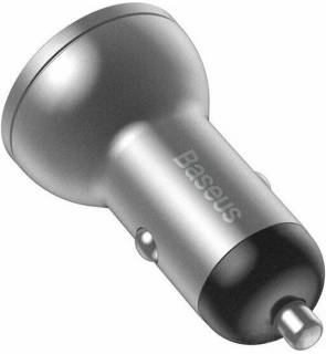 Зарядка Baseus Digital Display Dual USB 4.8A 24W silver CCBX-0S
