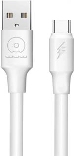 Кабель Wuw USB 2.0 AM to USB-C 1.0m 5A PVC white 6972573331635