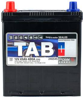 Аккумулятор TAB 45 Ah/12V  Polar S Тонка клема Japan Min. 246 545