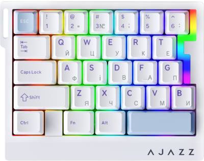 Клавиатура Ajazz AK029 Ice Island Magnetic Switch USB UA White/Blue AK029-I-WB