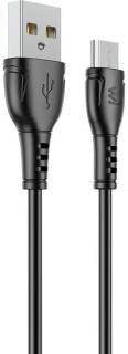 Кабель Wibrand USB 2.0 AM to Micro 5P 1.0m PVC black WI.DC/BO1B-UM
