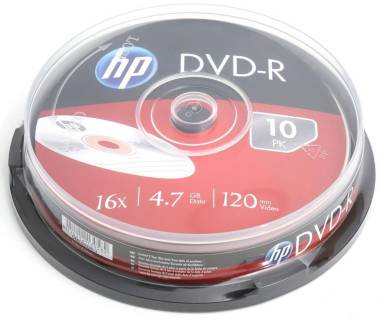 Диск HP DVD-R 4.7GB 16X 10шт 69315/DME00026-3