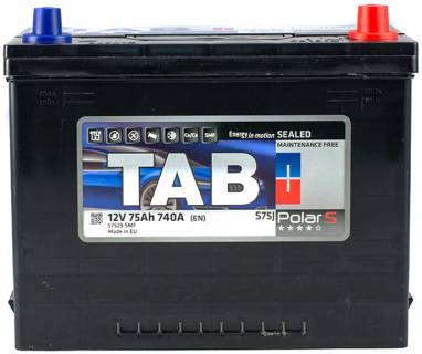 Аккумулятор TAB 75 Ah/12V  Polar S Euro Japan 246 875