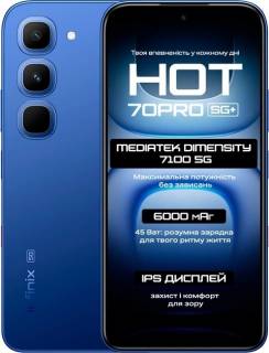 Смартфон Infinix HOT 70 Pro 5G (X6896) 8/256Gb Dive Blue 4894947134852