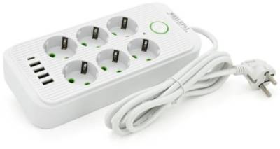 Фильтр VOLTRONIC F06U, 6 роз EU, 4USB White F06U-White