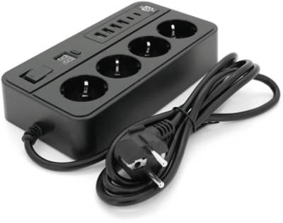 Фильтр VOLTRONIC G13H, 3000W, 4 роз, 4USB 3,2А, 2 Type-C, 2м Black YT-G13H