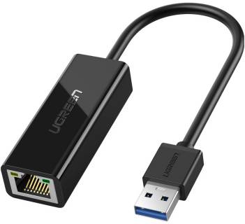 Сетевой адаптер Ugreen USB 3.0 AM to RJ45 Ethernet 1000Mbps CR111 Black 20256