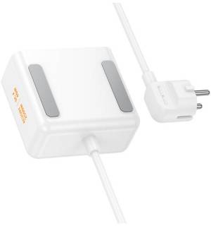 Фильтр HOCO AC28A  2 roz + 1 USB+ 3 USB-C, 45W, 2m, White