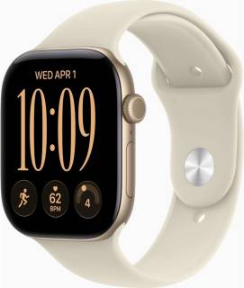 Часы Apple Watch Series 12 GPS 46mm Light Gold Aluminium Case MJEP4RK/A