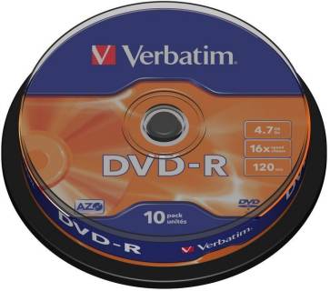 Диск Verbatim DVD-R  4.7Gb 16x Cake 43523