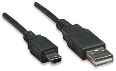 Кабель Intracom USB 2.0 AM-mini 5PM, 1.8 м, Manhattan 333375