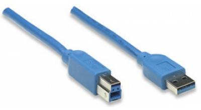 Кабель Atcom Кабель USB Atcom AM/BM 3.0м, USB 3.0, синий, для периферии 12824