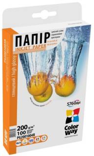 Фотобумага ColorWay 200g/m2, 13х18, 100л PG2001005R