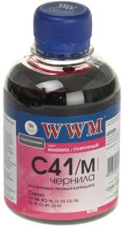 Чернило WWM CANON CL41/51/CLI8/BCI-16 Magenta (200г) C41/M