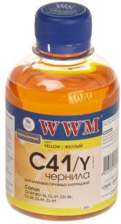 Чернило WWM CANON CL41/51/CLI8/BCI-16 Yellow C41/Y