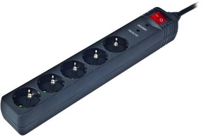 Фильтр EnerGenie SPG5-C-10 5 розеток, 3 м, Black