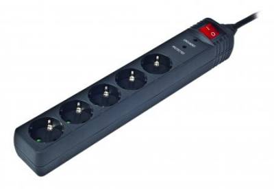 Фильтр EnerGenie SPG5-C-15 5 розеток, 4,5 м, Black