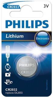 Батарейка Philips Lithium CR2032/1bl / 1/10/200 CR2032/01B