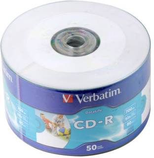 Диск Verbatim TapeWrap 52X EXTRA PROTECTION INKJET PRINTABLE  SURFACE 50 pcs 43794
