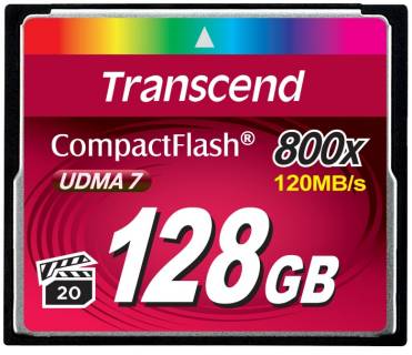 Флеш-карта Transcend 128Gb CompactFlash Card 800x TS128GCF800