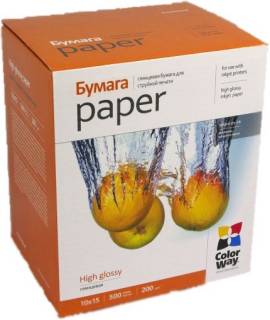Фотобумага ColorWay Фотобумага глянцевая 230г/м2, 10x15, 500л PG2305004R