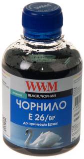 Чернило WWM EPSON XP-600/ XP-605/ XP-7005 (Black Pigment) (E26/BP) 200г
