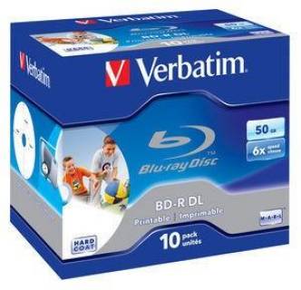 Диск Verbatim BD-R 6x 50Gb x Wide Printable No ID Brand Jewel case 43736
