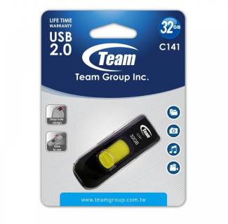 Флеш-память USB Team C141 32Gb Yellow USB 2.0 TC14132GY01