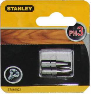 Бита STANLEY Биты Ph2, 25мм, 2шт STA61021