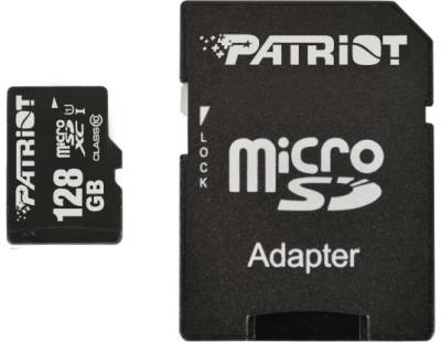 Карта памяти Patriot LX Series microSDXC 128GB UHS-I class 10 + Adapter PSF128GMCSDXC10