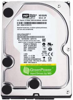 Накопитель Western Digital Caviar AV-GP 1Tb 64Mb WD10EURX