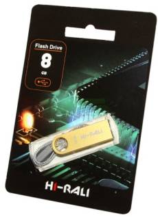 Флешка HI-RALI Shuttle series 8Gb Gold USB 2.0 HI-8GBSHGD