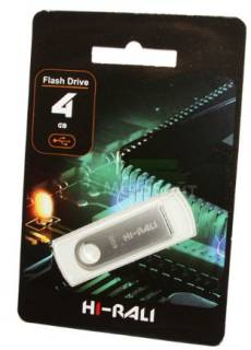 Флешка HI-RALI Shuttle series 4Gb Silver USB 2.0 HI-4GBSHSL