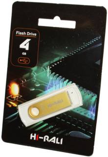 Флешка HI-RALI Shuttle series 4Gb Gold USB 2.0 HI-4GBSHSL
