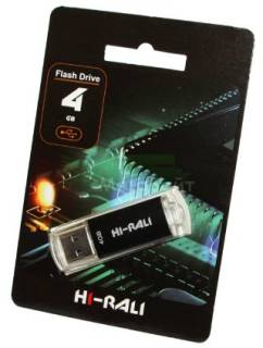 Флешка HI-RALI V-Cut series 4Gb Black USB 2.0 HI-4GBVCBK